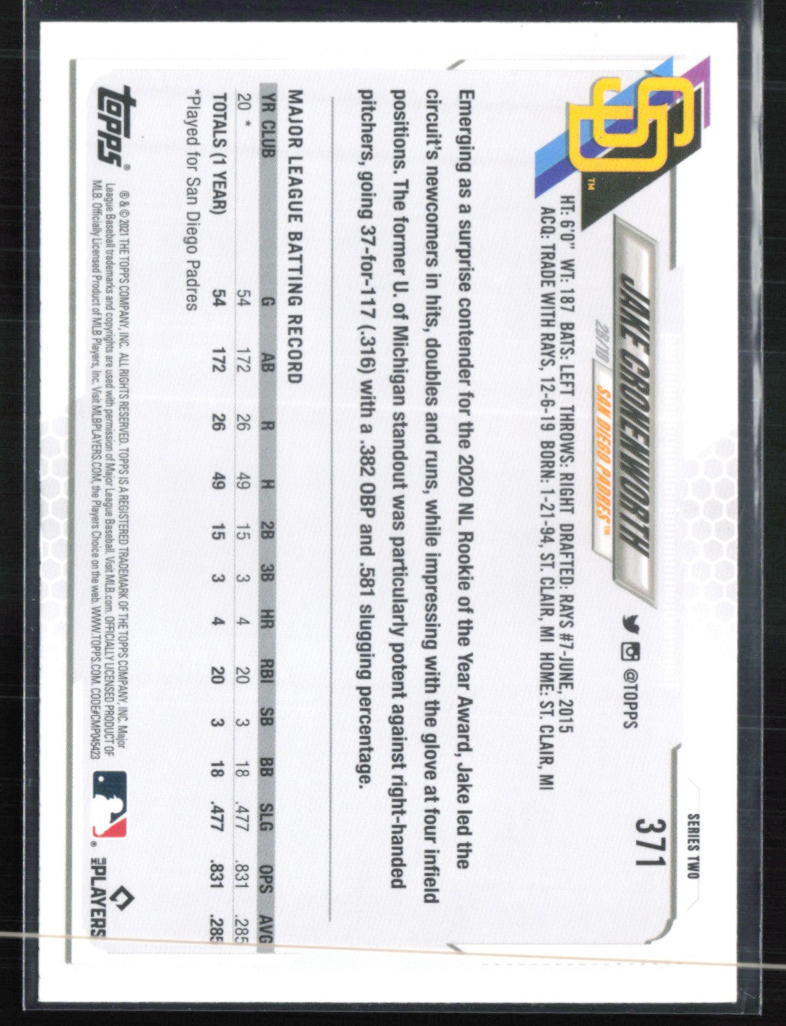 Jake Cronenworth RC