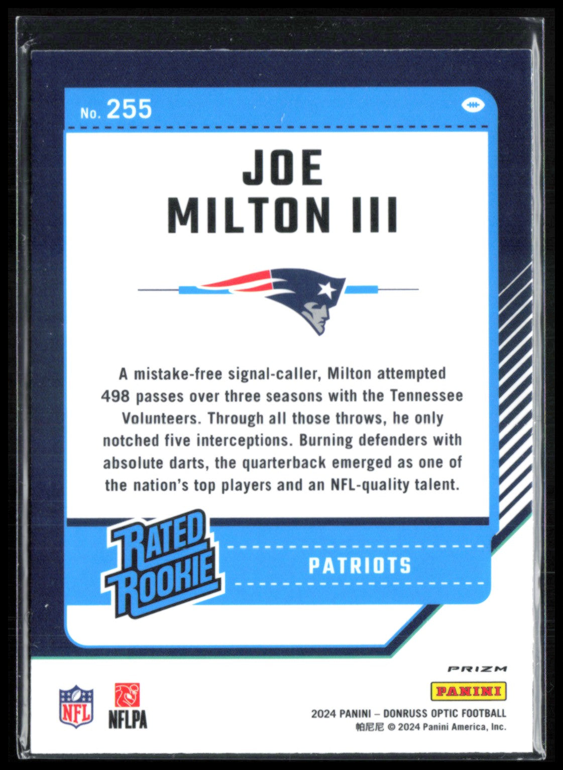 Joe Milton III RC Blue Hyper