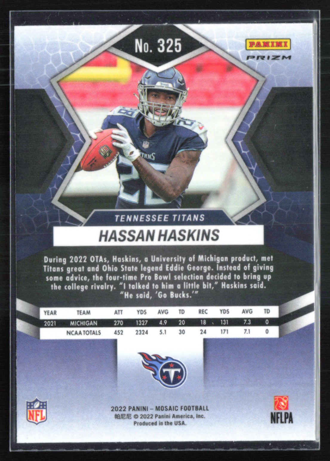 Hassan Haskins RC Mosaic Prizm