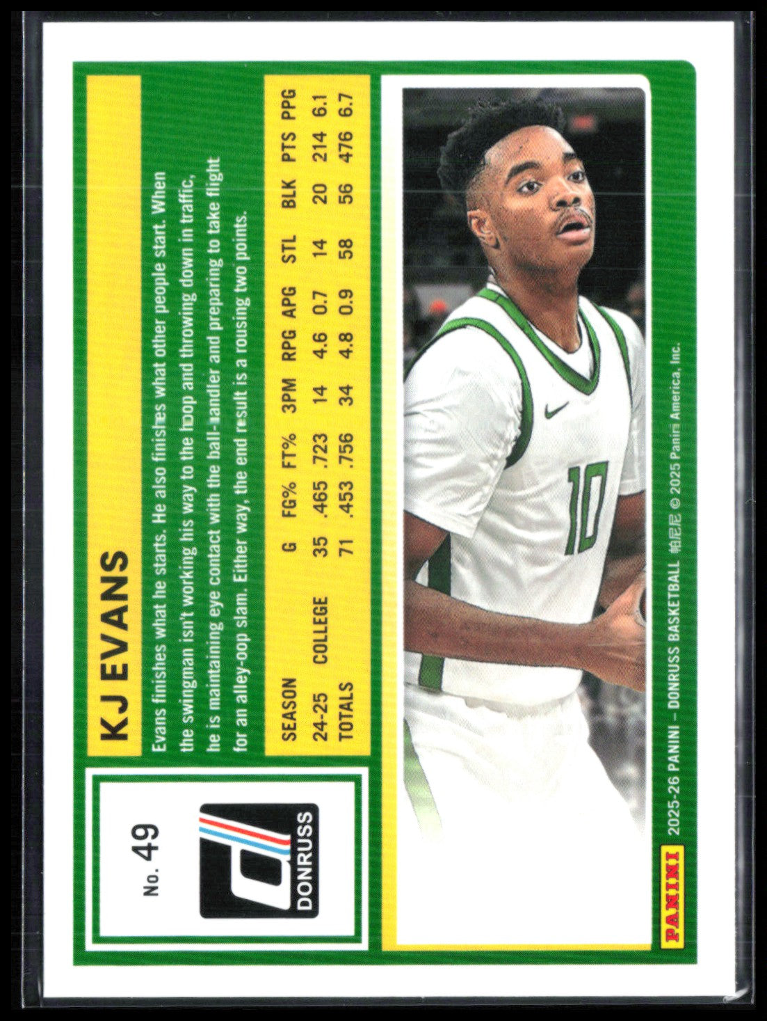 KJ Evans Rated Prospect Green Laser