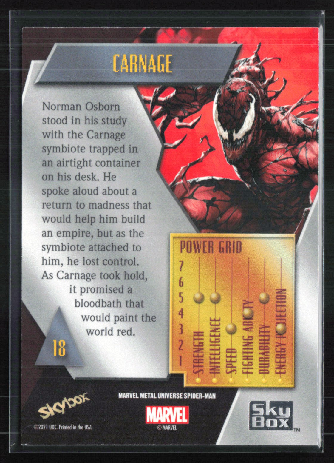 Carnage 2021 Marvel Metal Universe