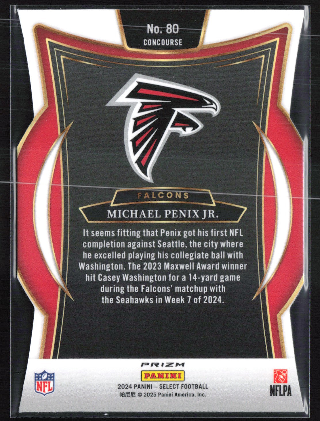 Michael Penix Jr. RC Silver Die-Cut Concourse