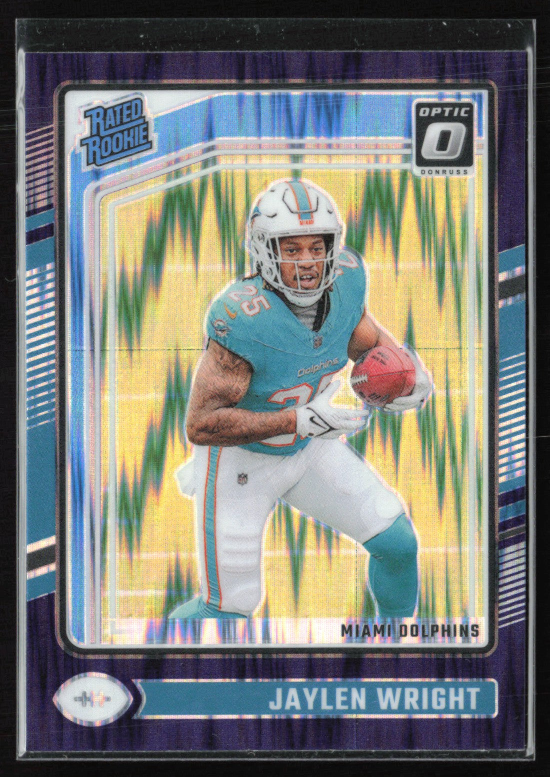 2024 Donruss Optic Blue 249 Jaylen Wright RC Purple Shock – Dollar Box