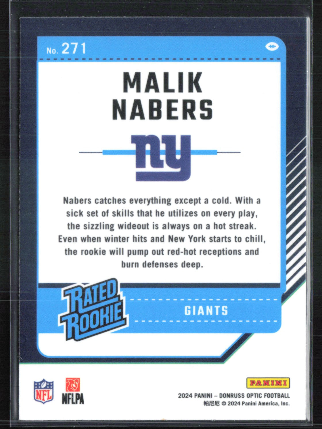 Malik Nabers RC Optic Rated Rookie