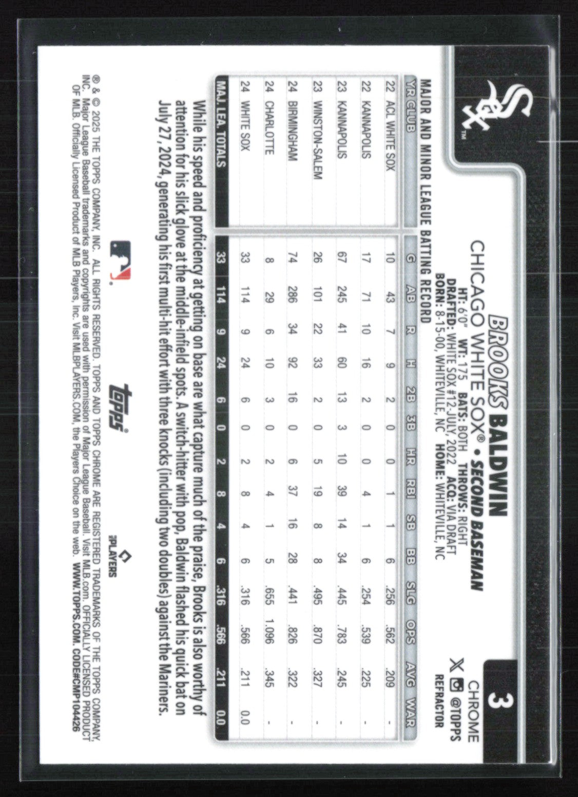 Brooks Baldwin RC Refractor