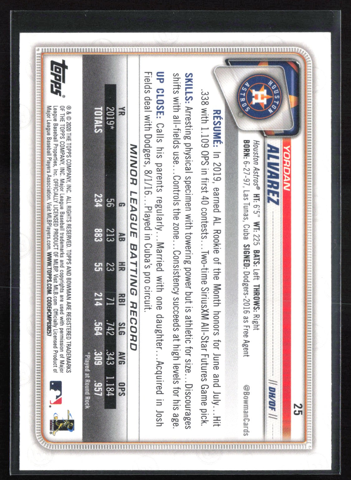 Yordan Alvarez RC