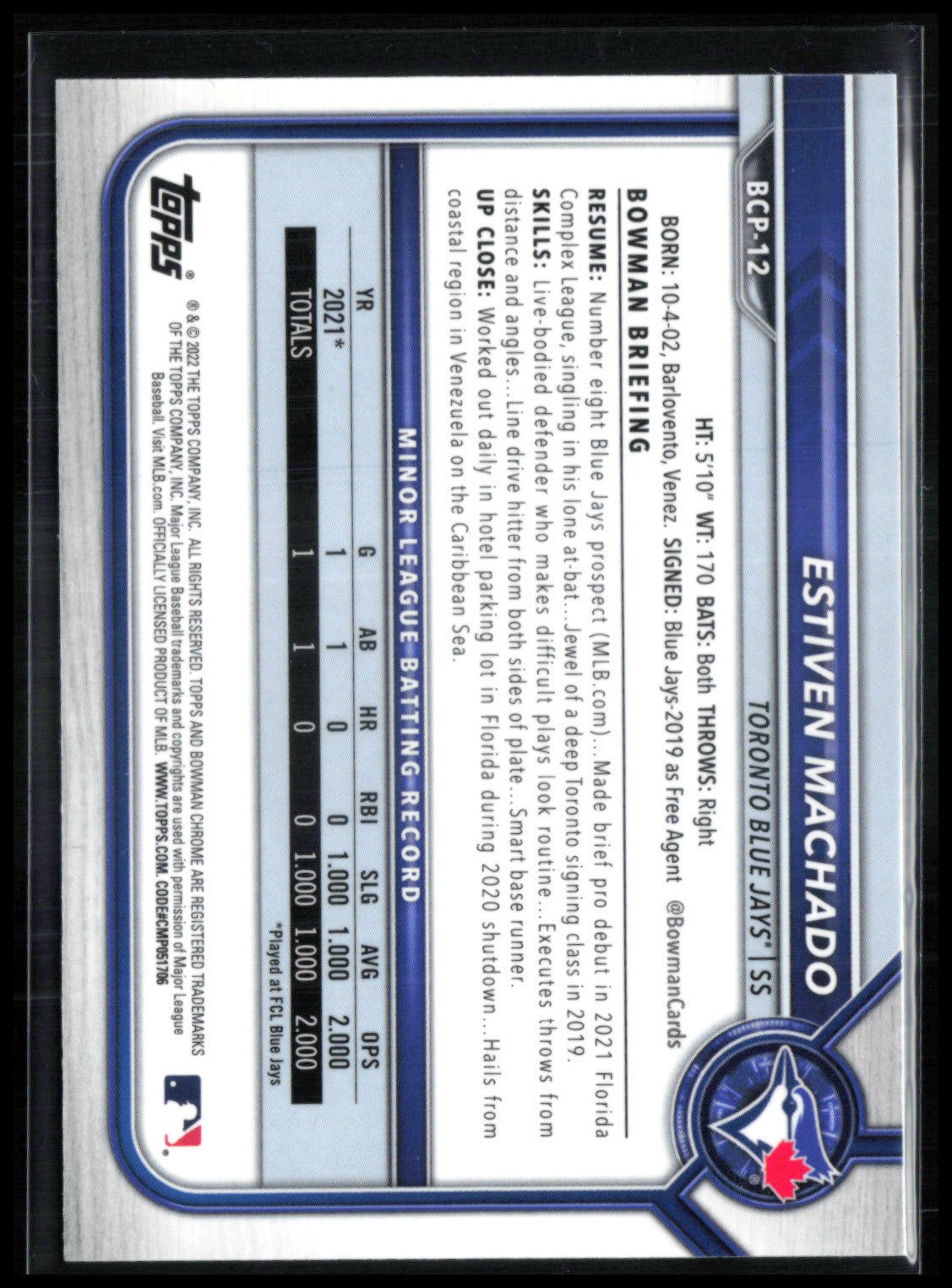 Estiven Machado 1st BOwman
