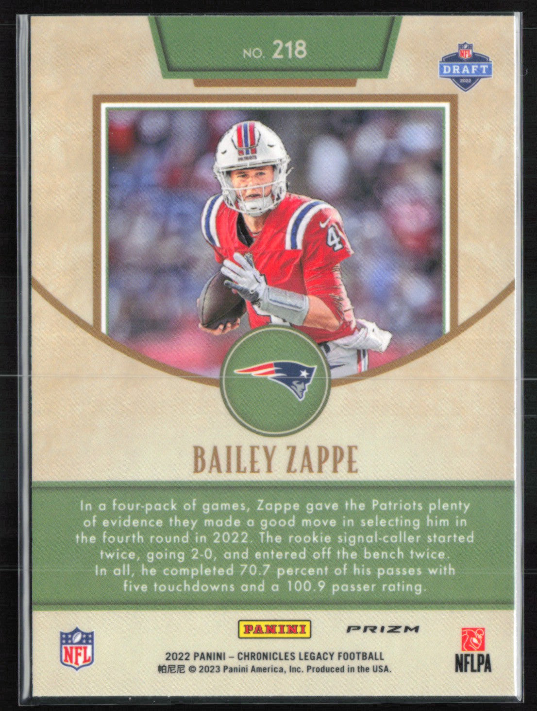 Bailey Zappe RC Silver