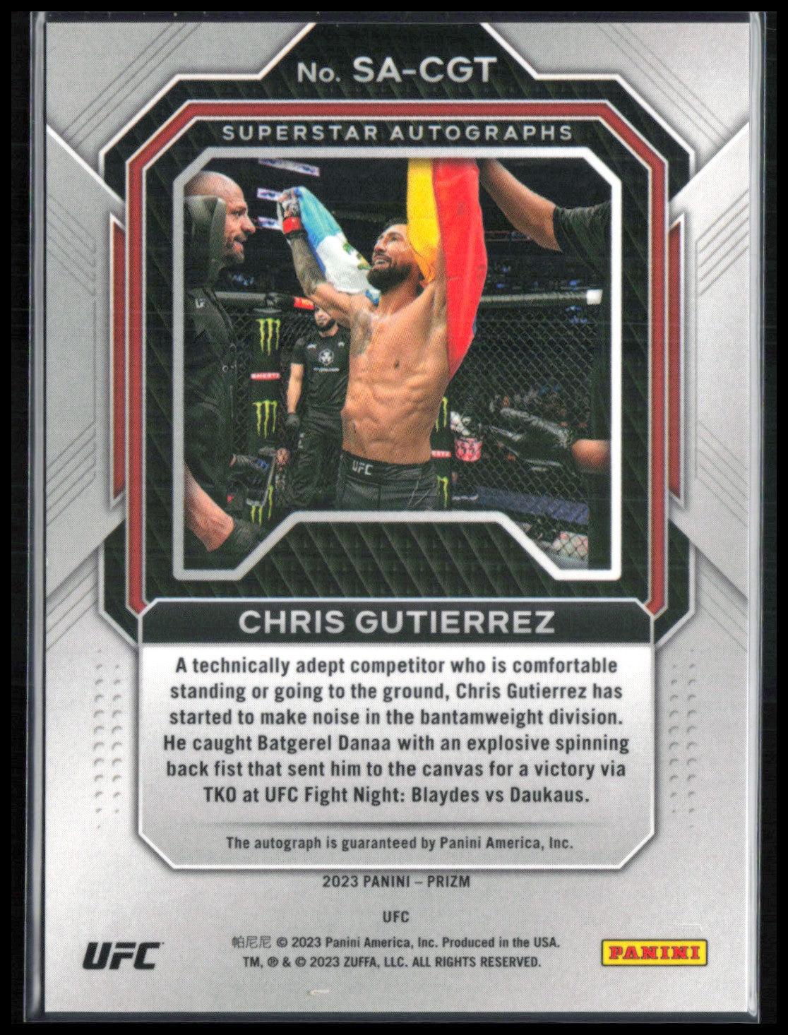 Christ Gutierrez RC Auto 2023 Prizm UFC