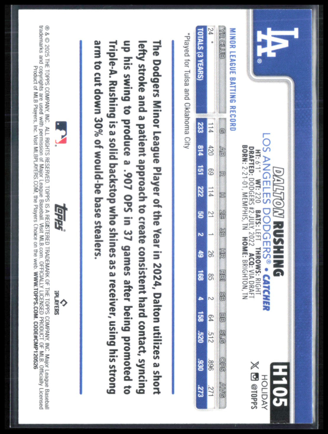 Dalton Rushing RC