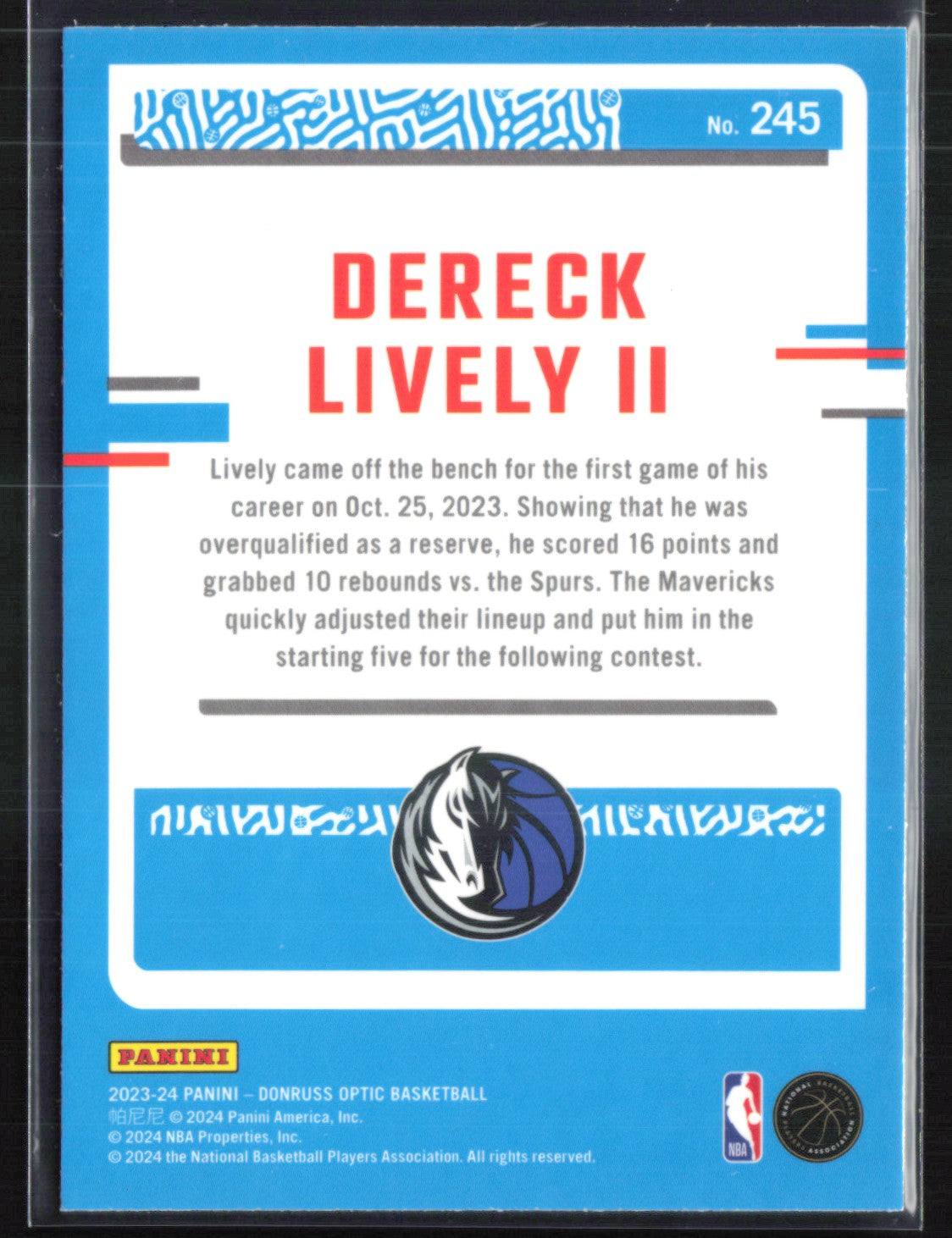 Dereck Lively II RC