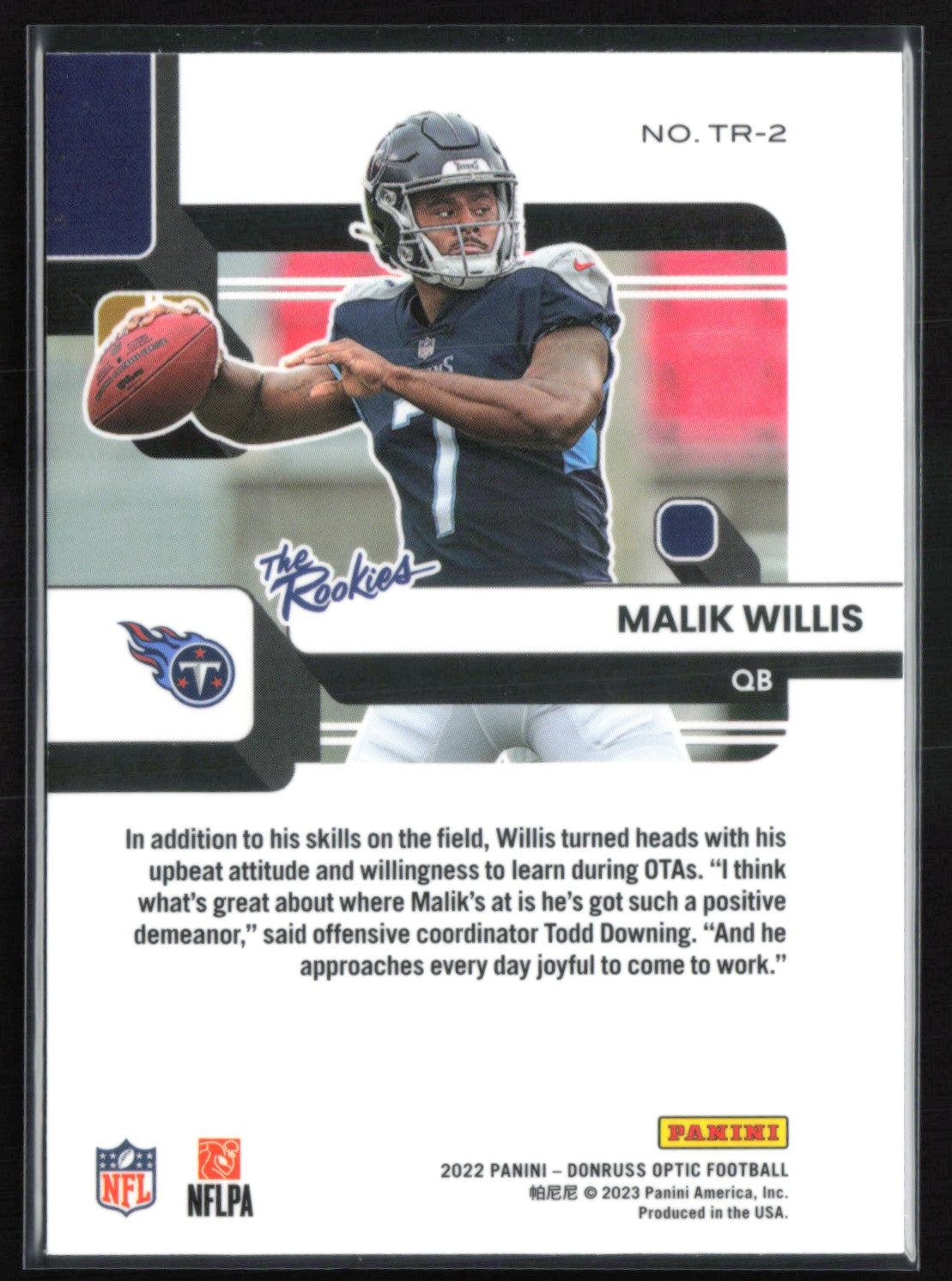 Malik Willis RC The Rookies