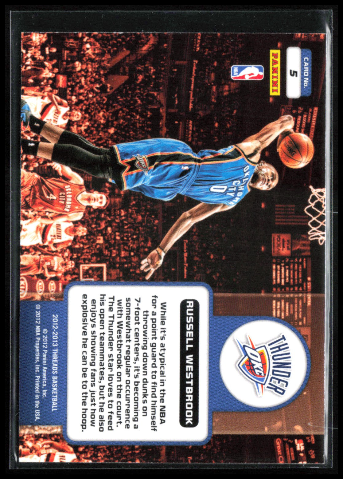 Russell Westbrook 2012 Panini Threads