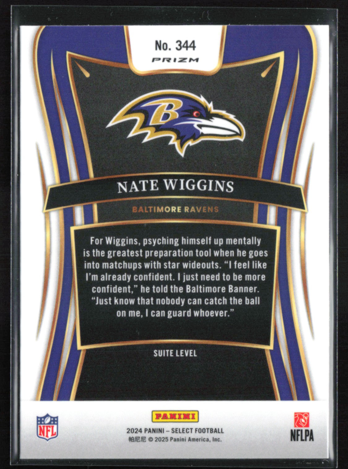 Nate Wiggins RC No Huddle Suite Level