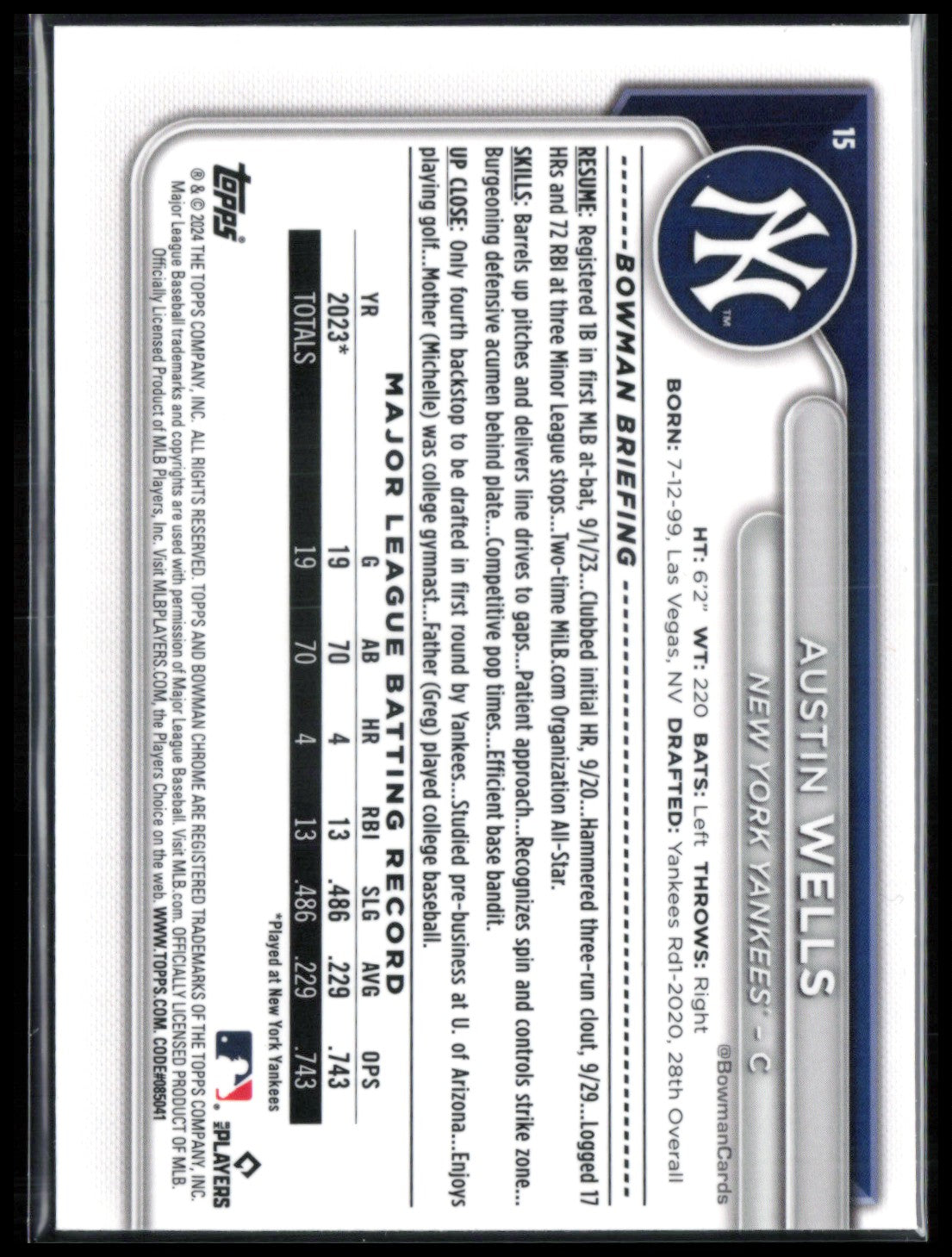 Austin Wells RC