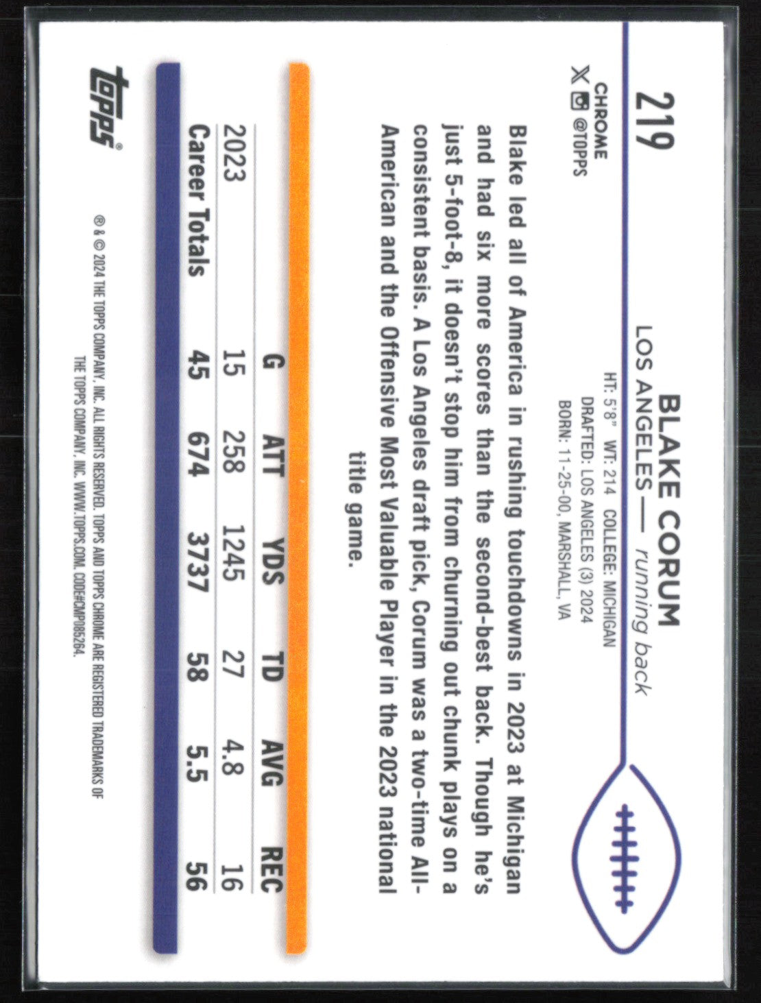 Blake Corum RC