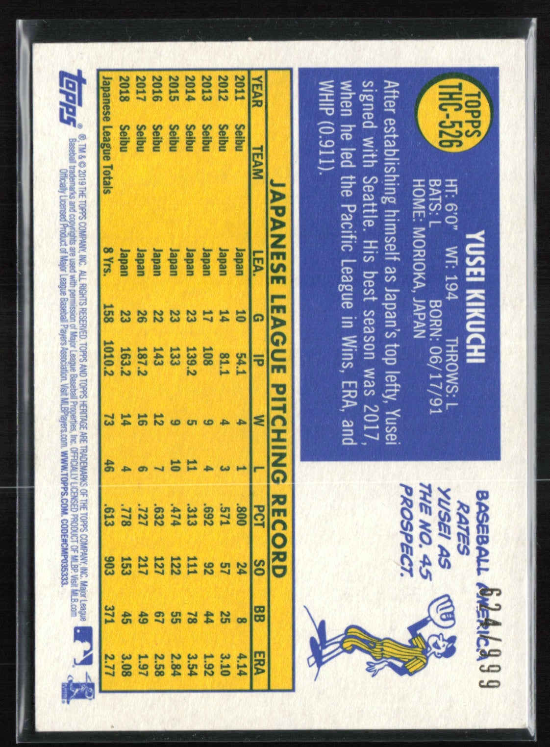 Yusei Kikuchi RC Redux /999