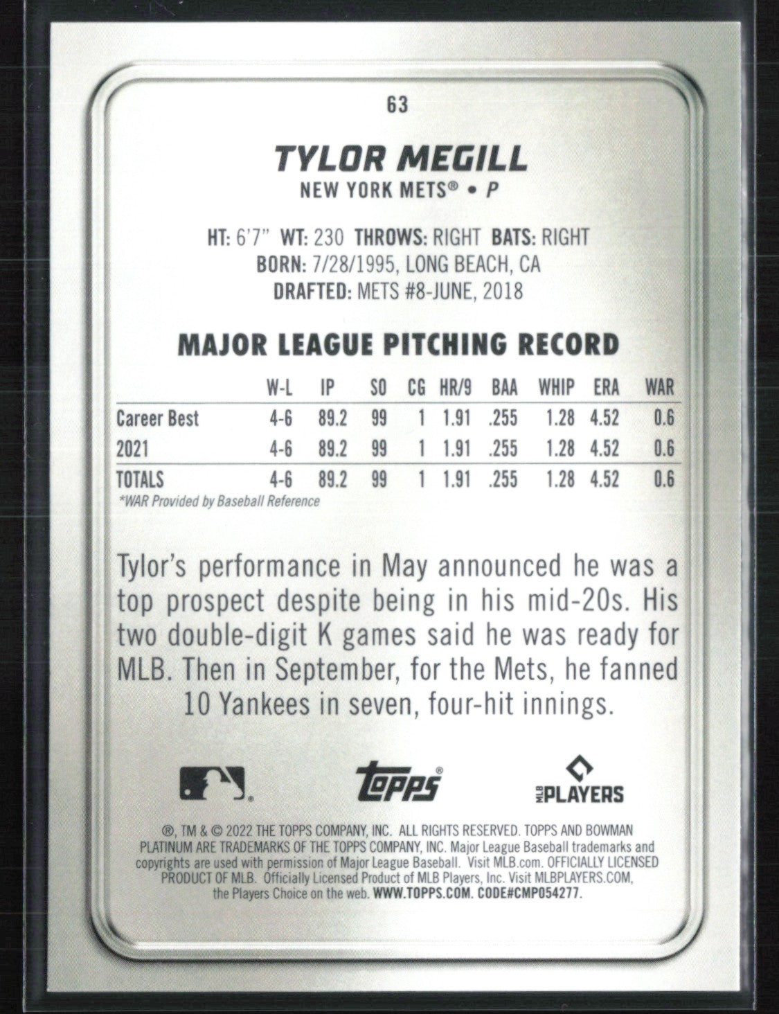 Tylor Megill RC
