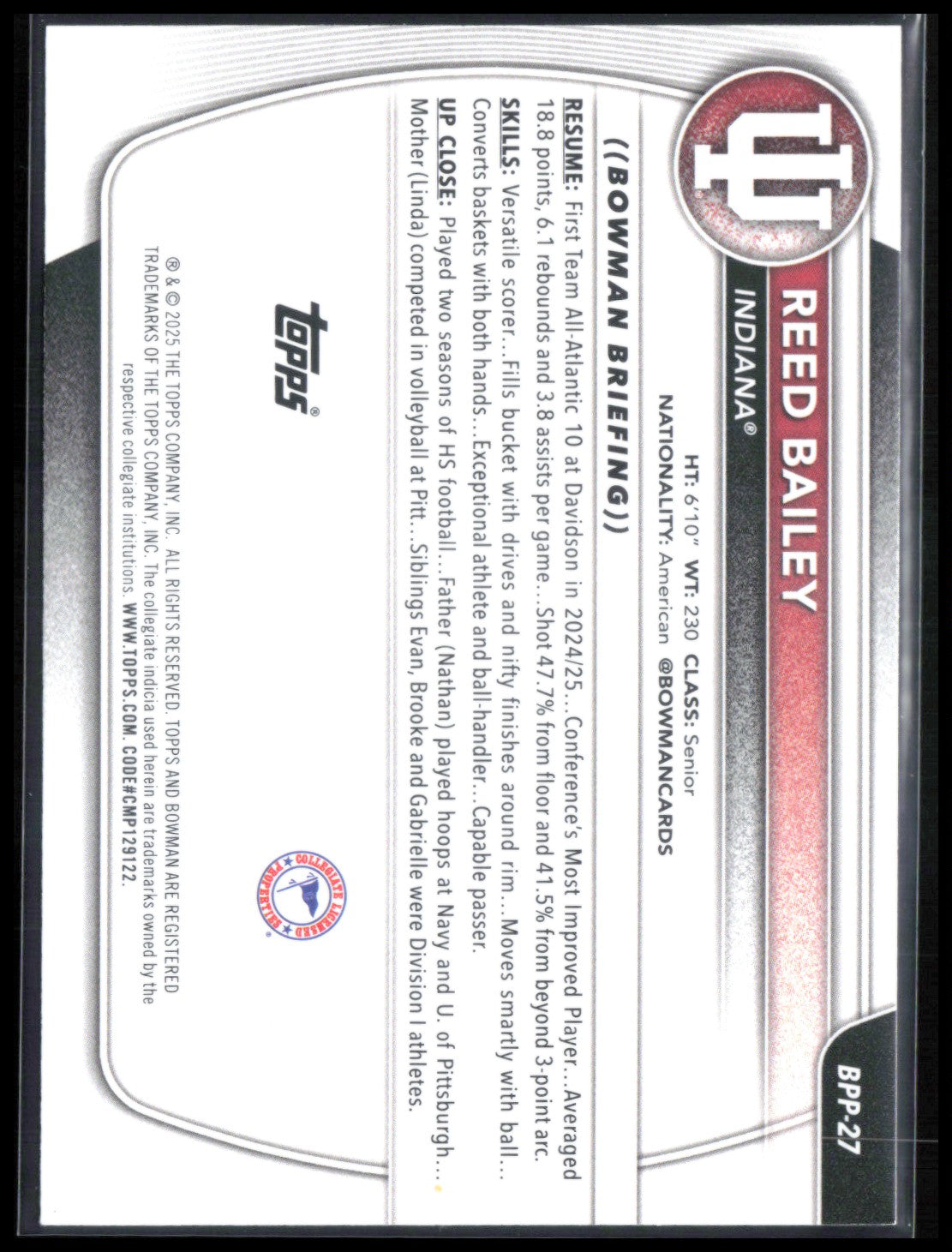Reed Bailey 1st Bowman