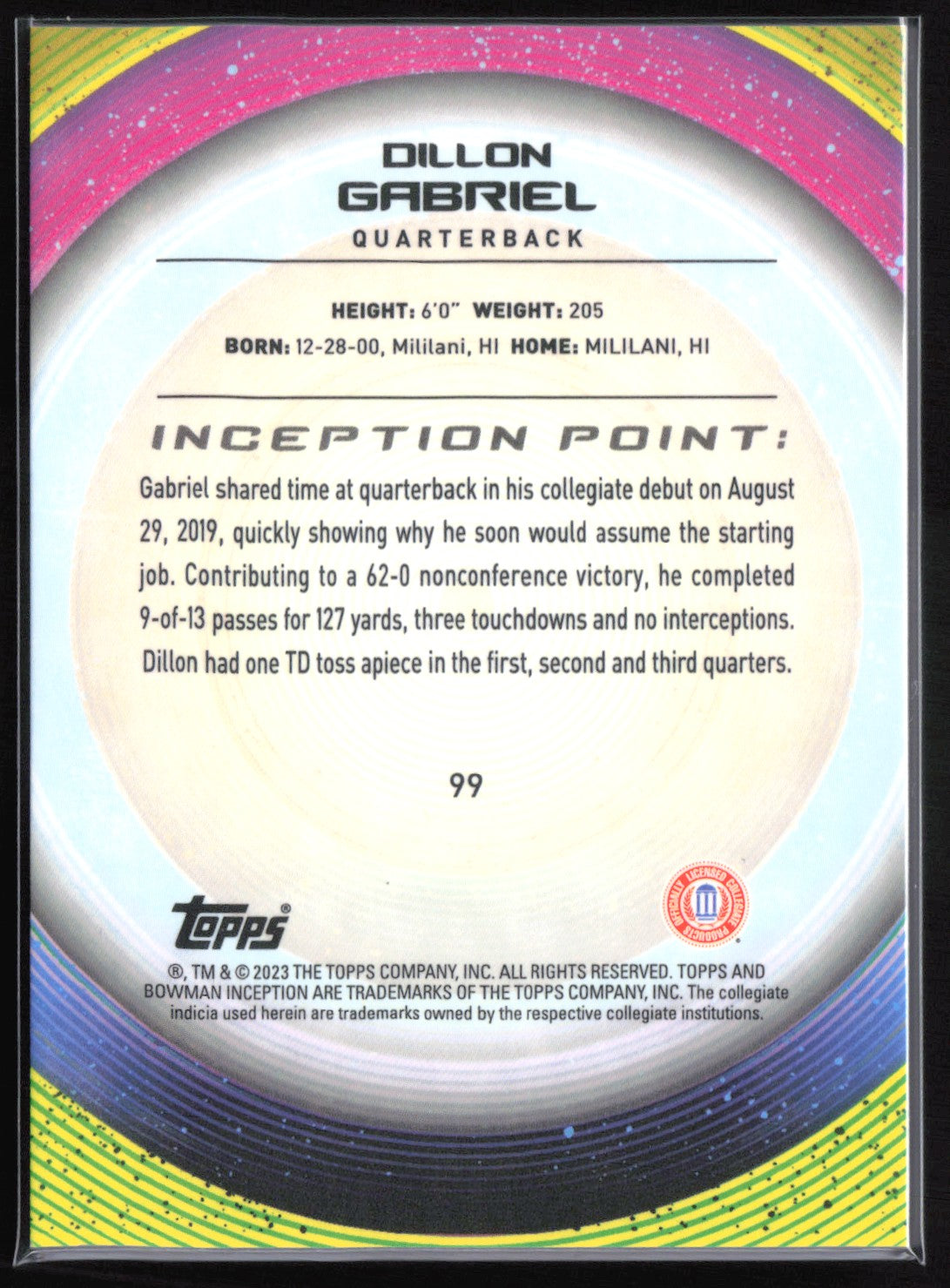 Dillon Gabriel Green /299 Inception Point
