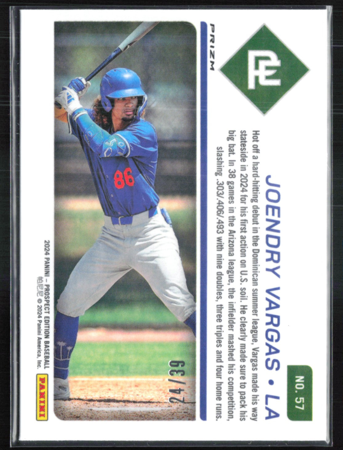 Joendry Vargas Prospect Ticket /39 Laser