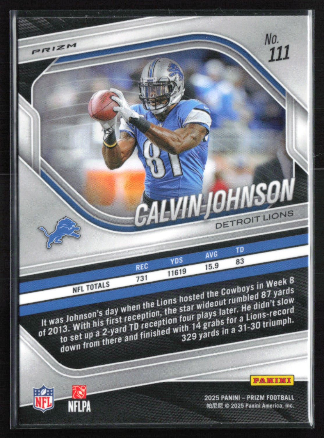 Calvin Johnson Lazer Prizm