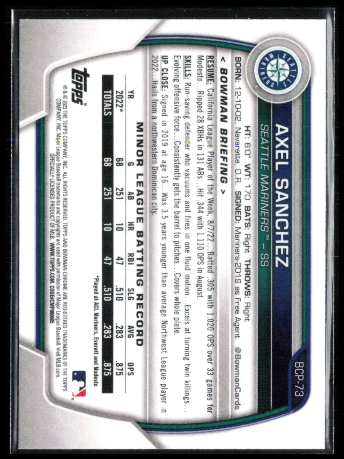 Axel Sanchez 1st Bowman