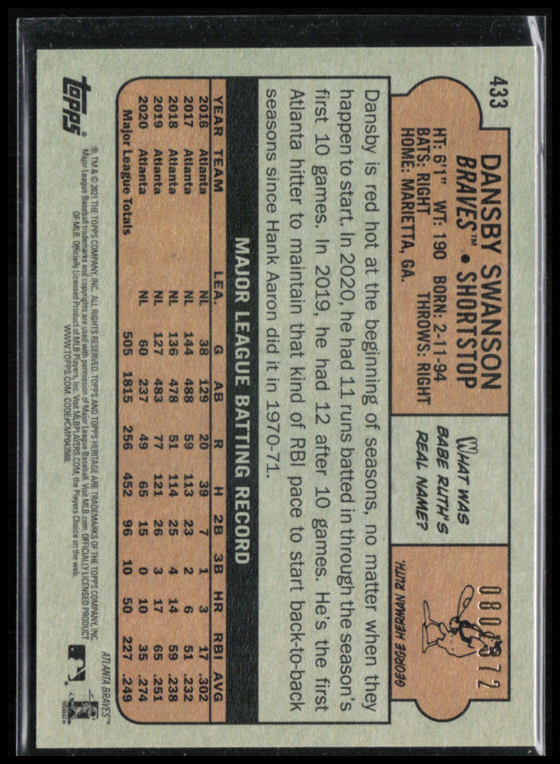Dansby Swanson Red /372
