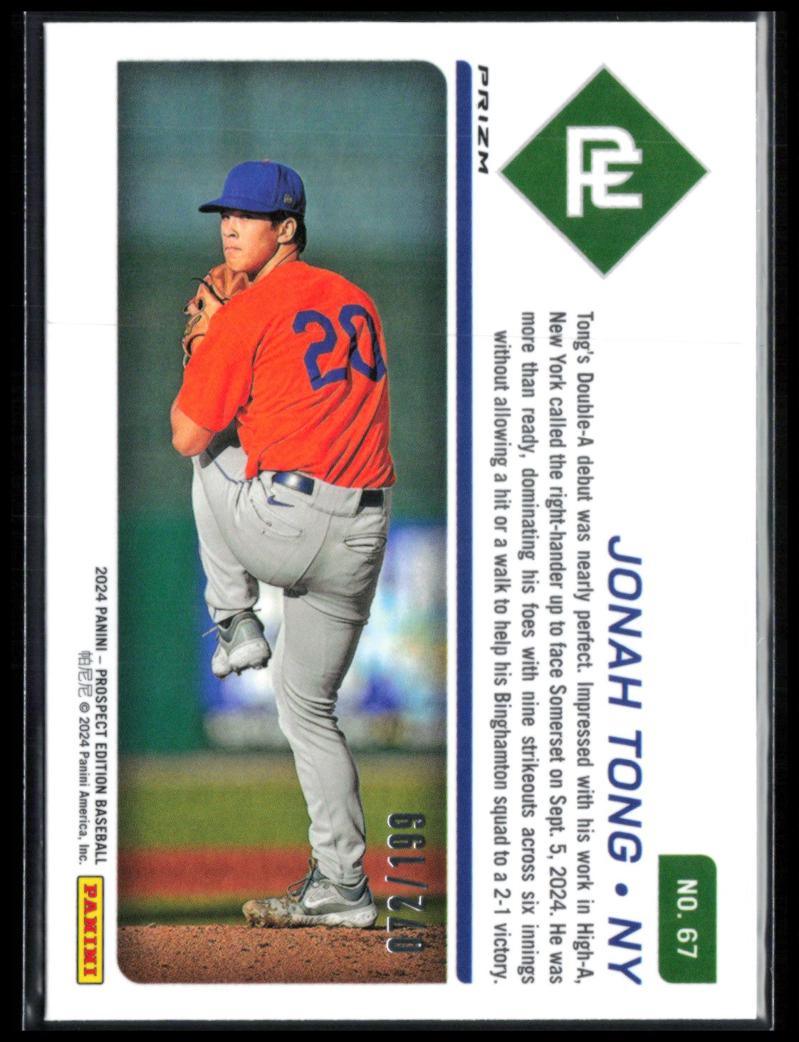 Jonah Tong Prospect Ticket Red /199