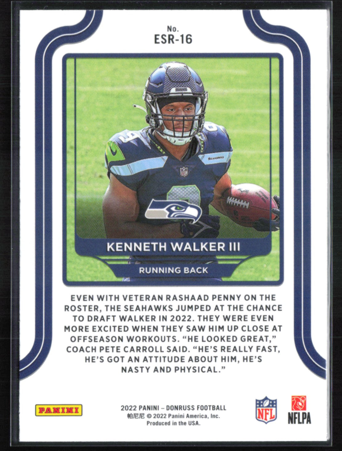 Kenneth Walker III RC Elite Series Rookies