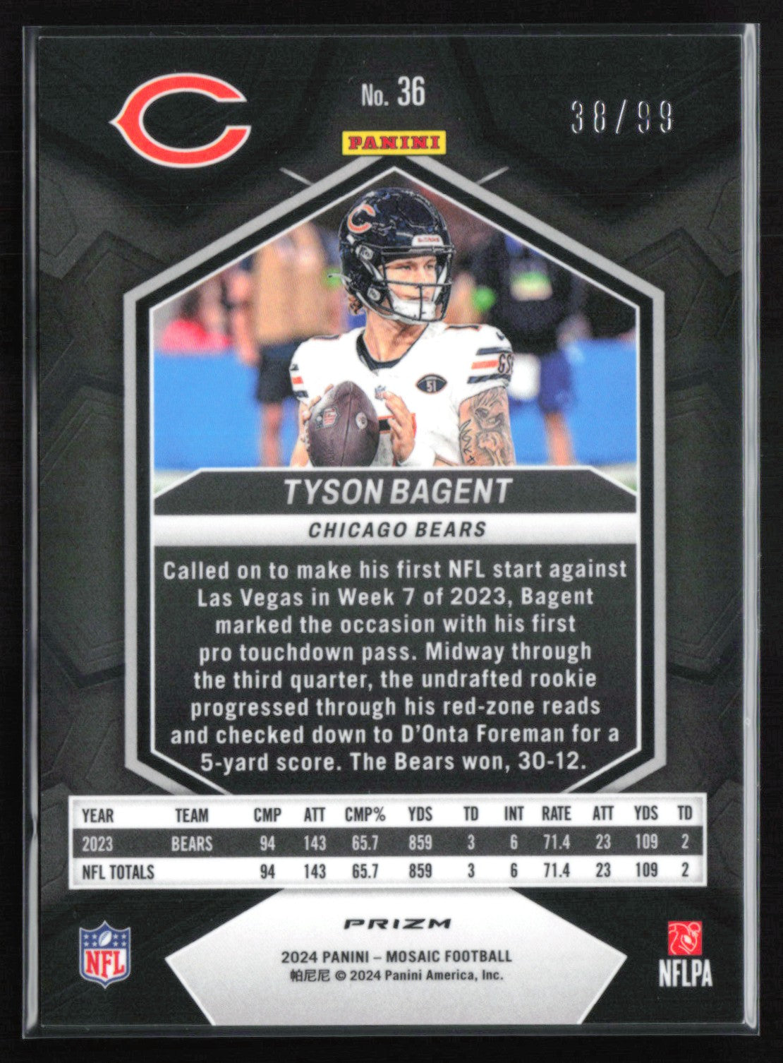 Tyson Bagent Blue Mosaic /99