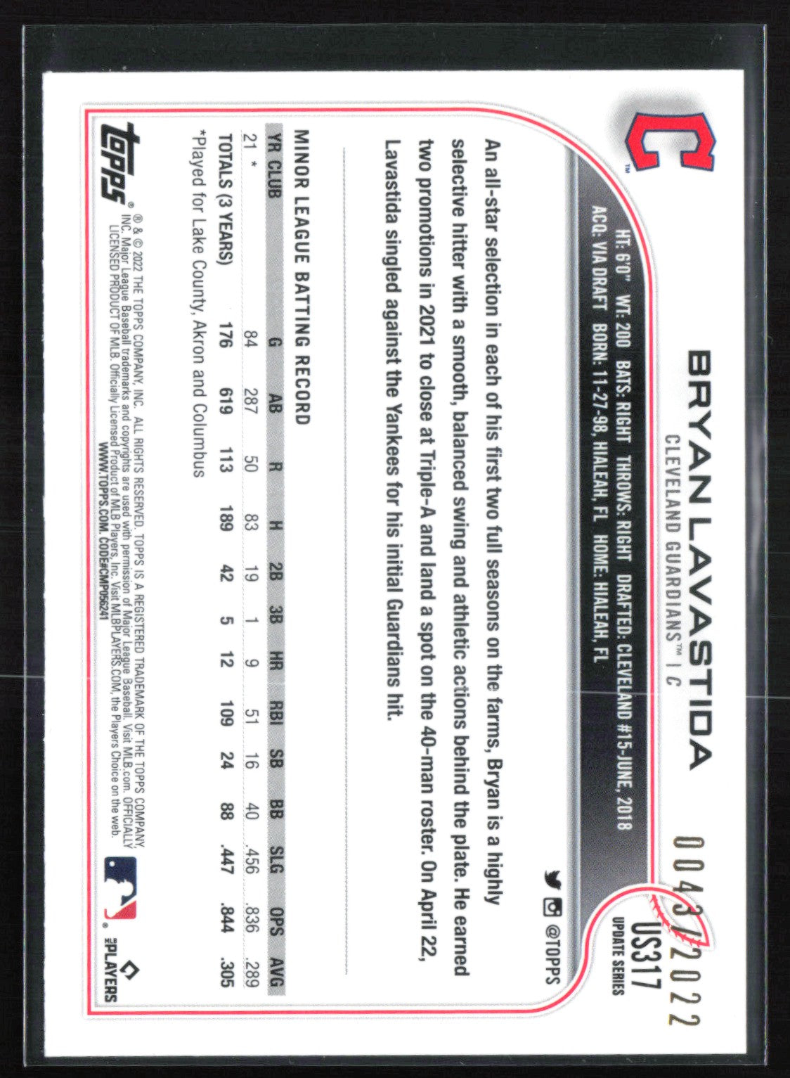 Bryan Lavastida RC /2022