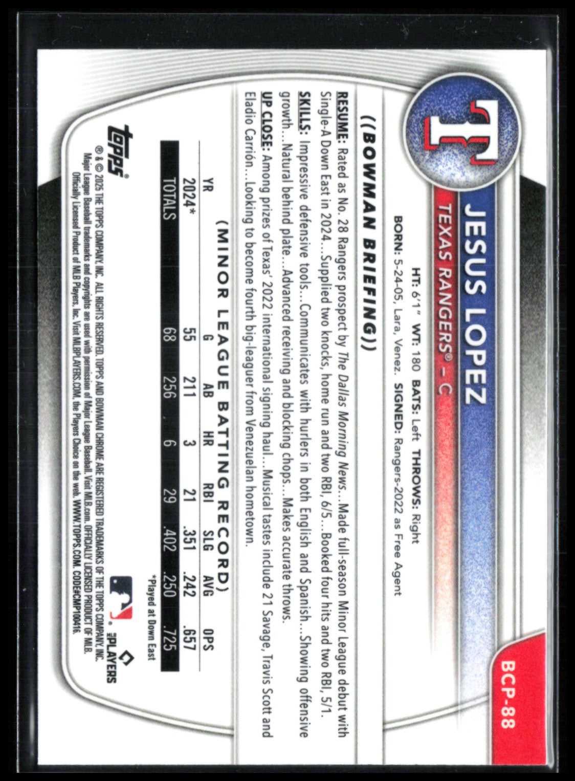 Jesus Lopez 1st Bowman
