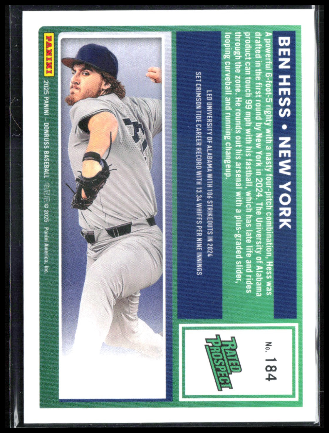 Ben Hess Rated Prospect /99 Purple