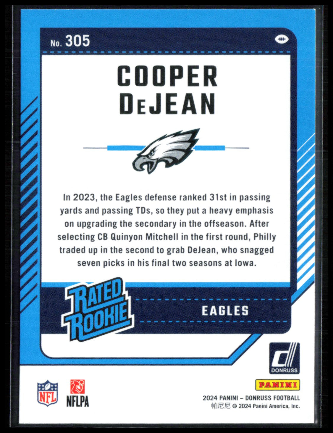 Cooper DeJean RC Green Press Proof