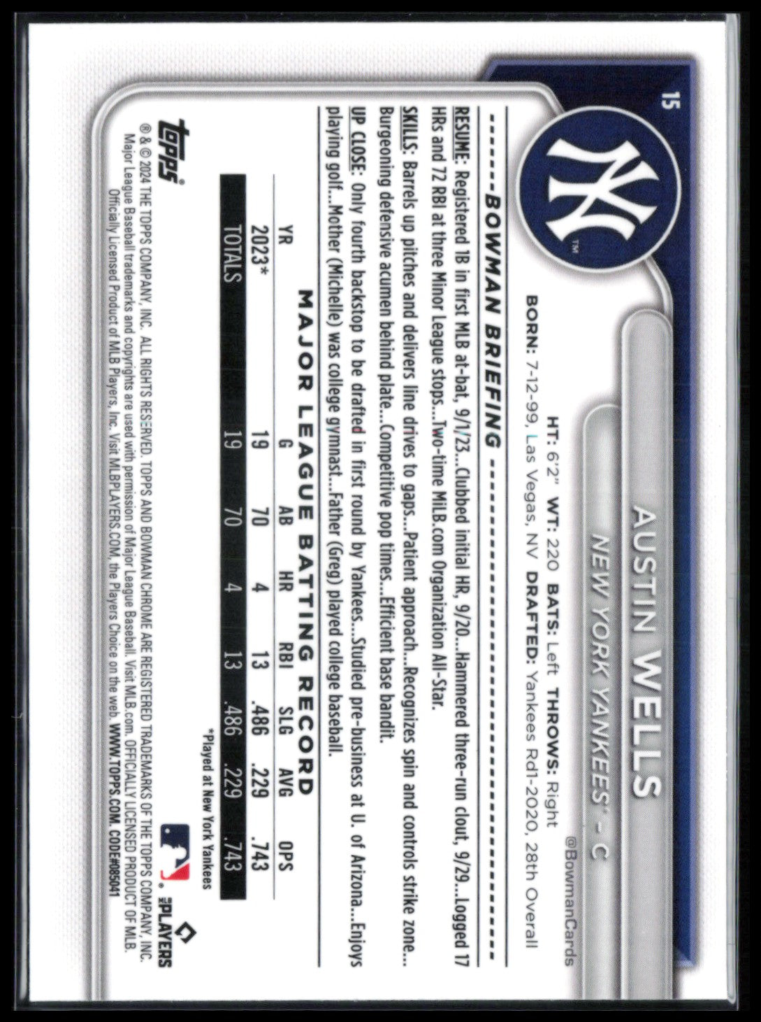 Austin Wells RC