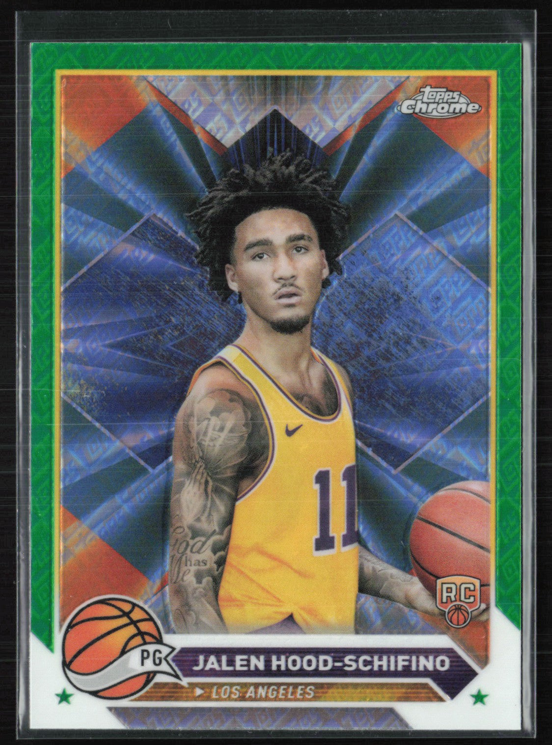 Jalen Hood-Schifino RC Green Logofractor