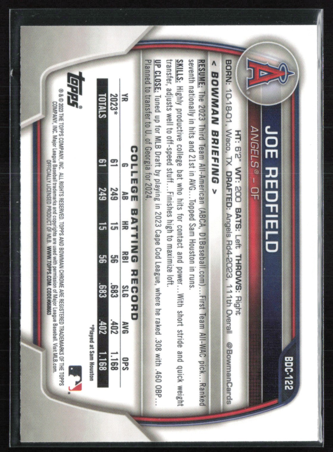 Joe Redfield 1st Bowman