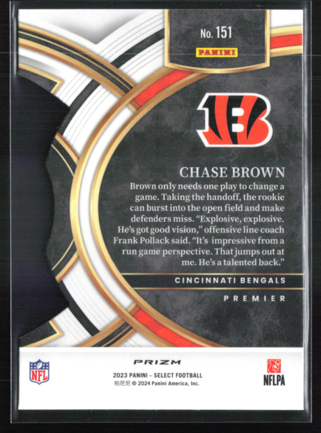 Chase Brown RC Black Red Die-Cut