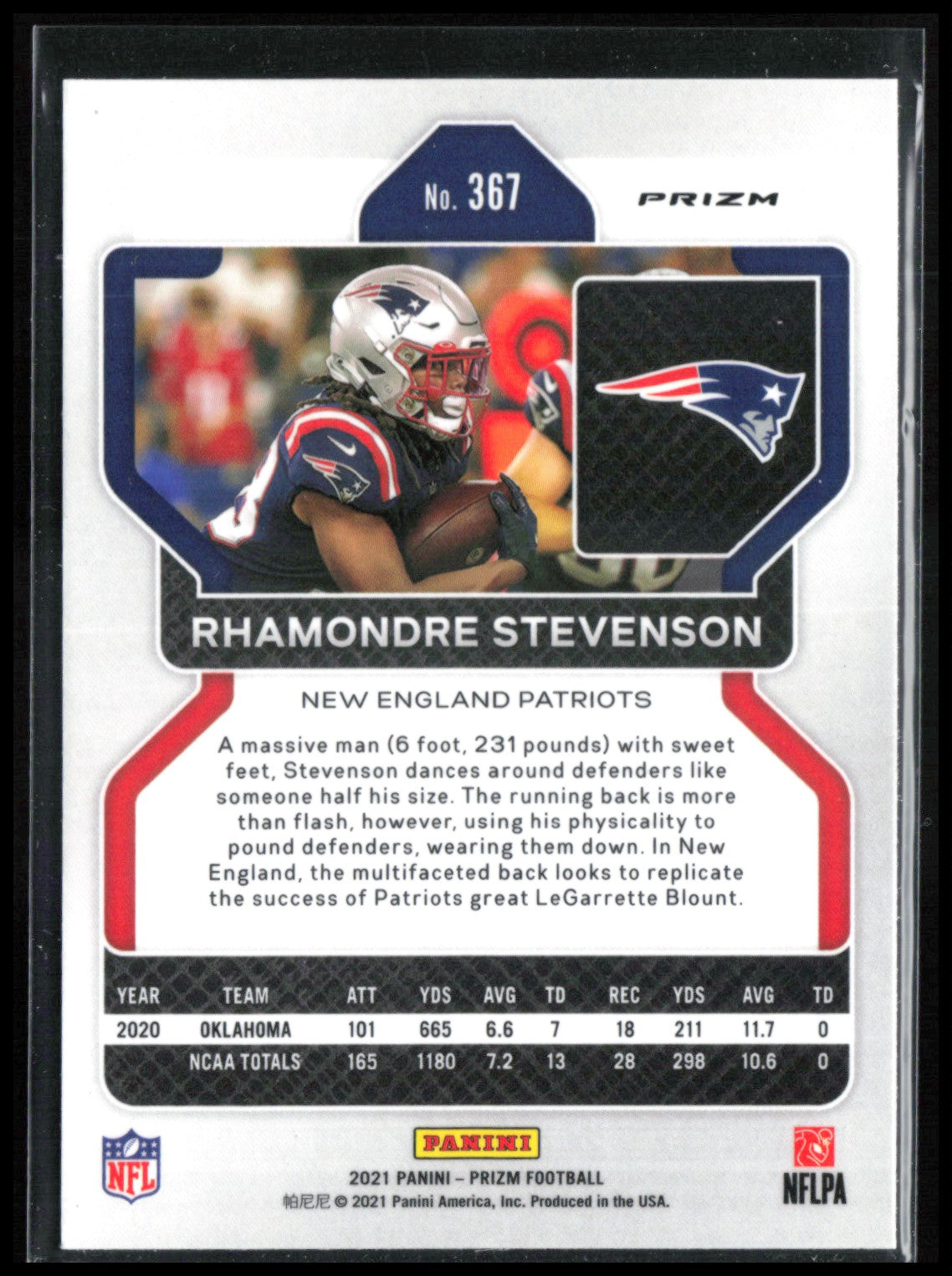Rhamondre Stevenson RC Silver Prizm