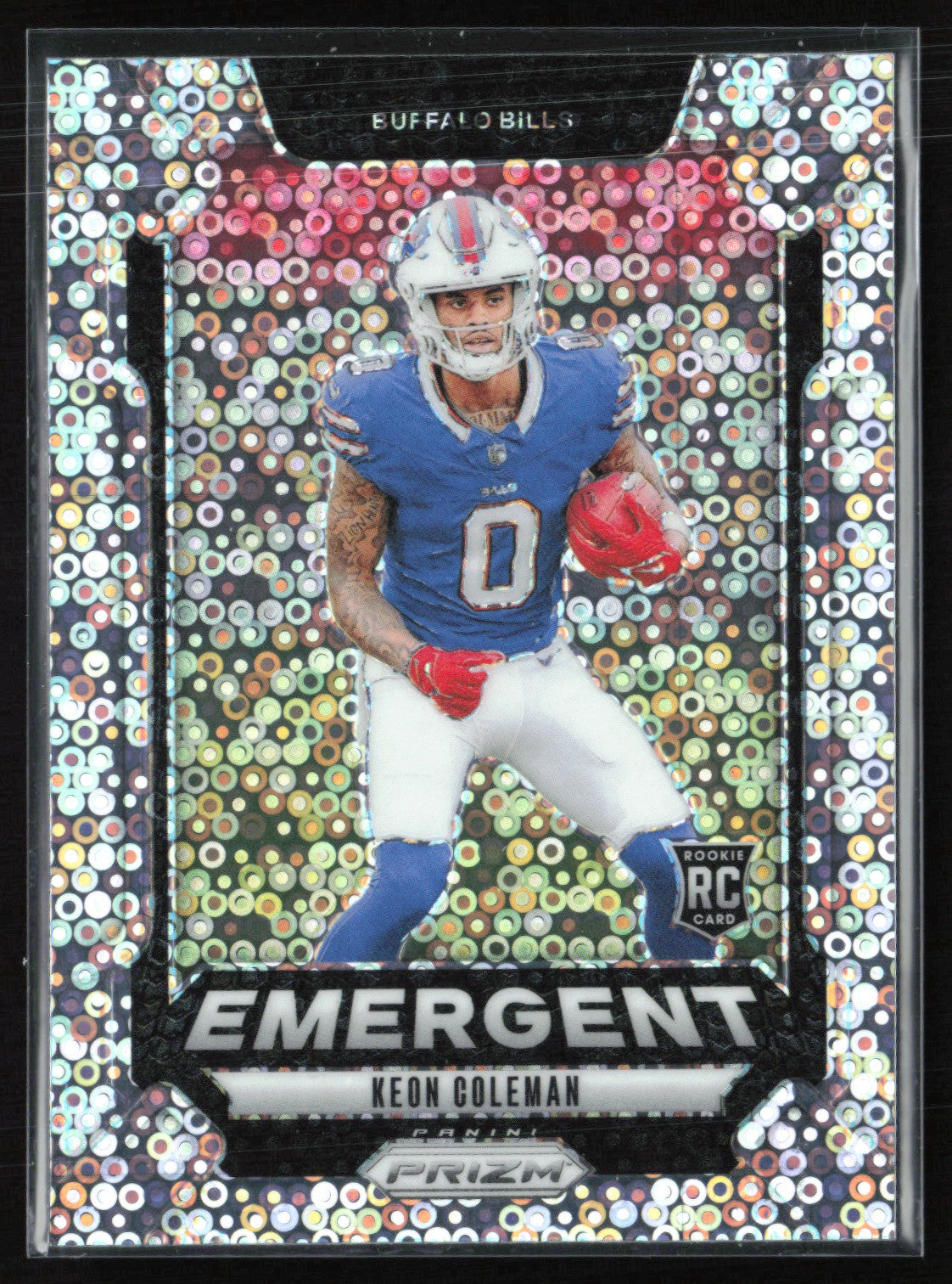 2024 Panini Prizm Emergent 16 Keon Coleman RC Emergent No Huddle