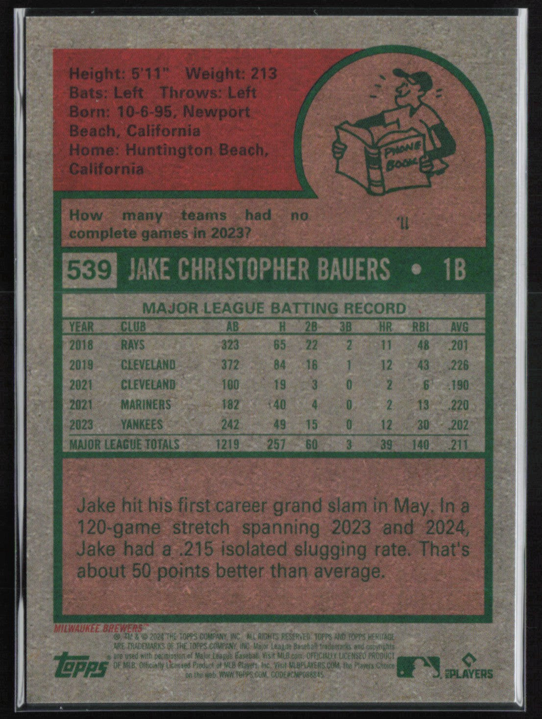 Jake Bauers /75 2024 Heritage