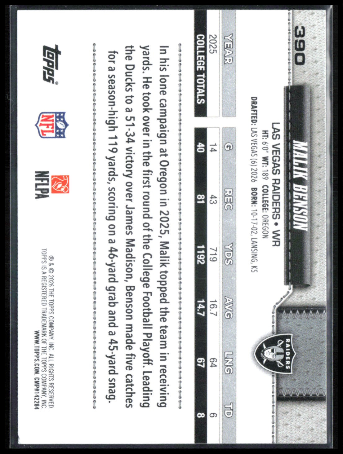 Malik Benson RC