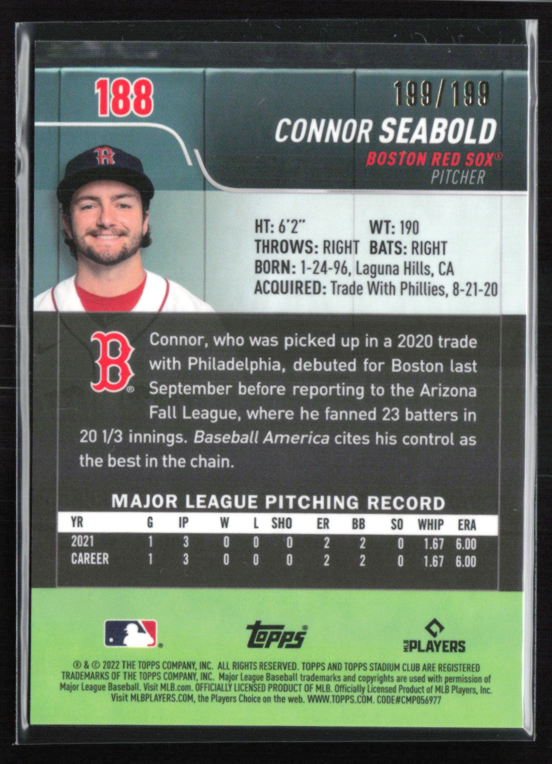 Connor Seabold RC /199 Blue