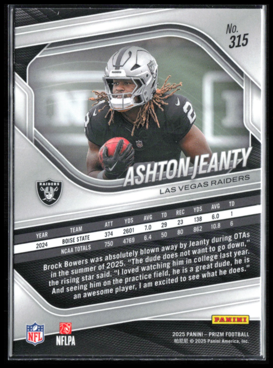 Ashton Jeanty RC 2025 Prizm