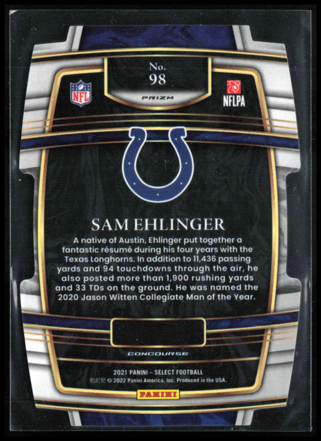 Sam Ehlinger RC Gold Black
