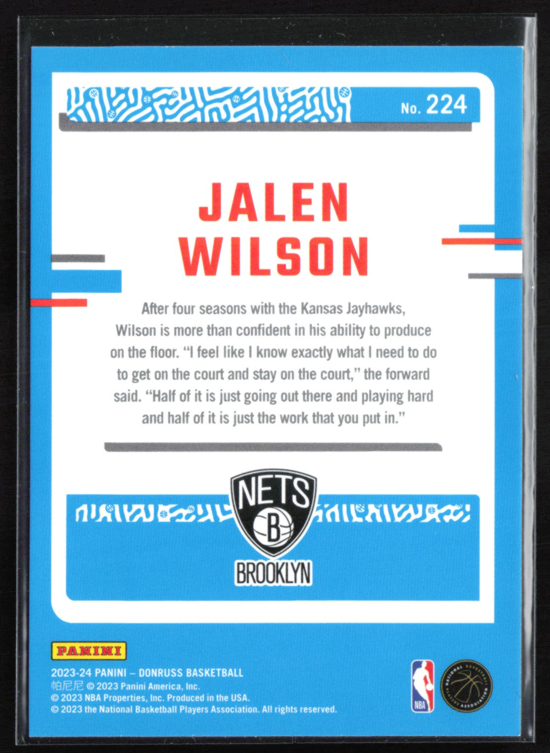 Jalen Wilson RC Red