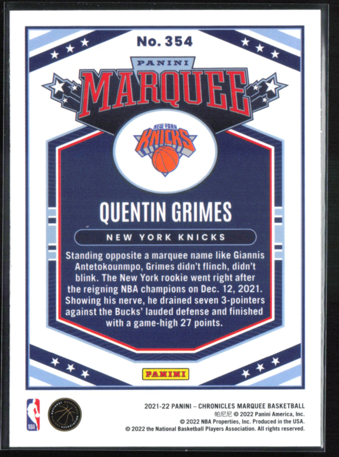 Quentin Grimes RC Bronze