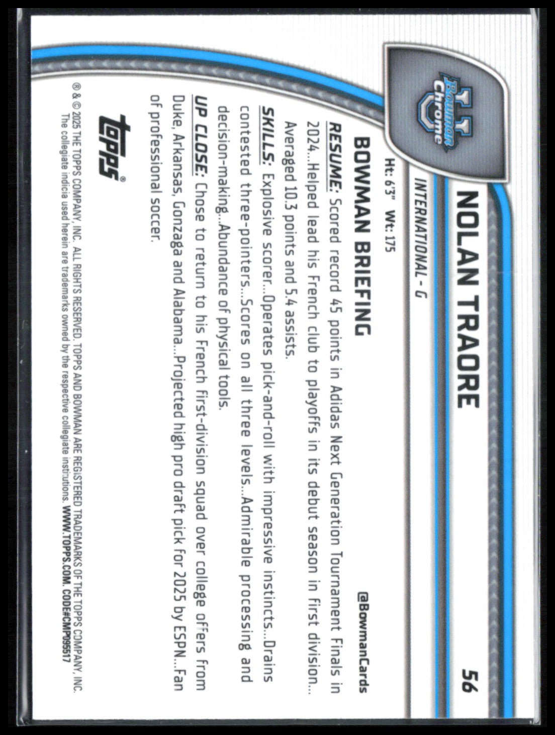 Nolan Traore 1st Bowman Green Shimmer