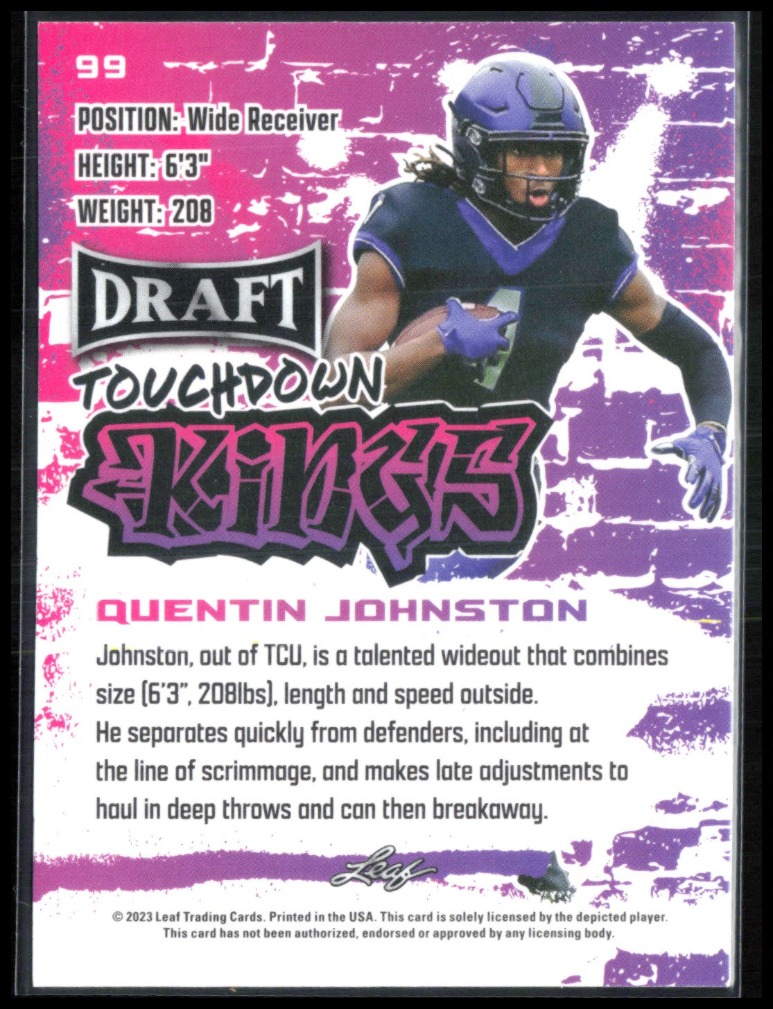 Quentin Johnston Touchdown Kings